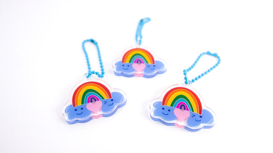 Rainbow Love Acrylic Keychain
